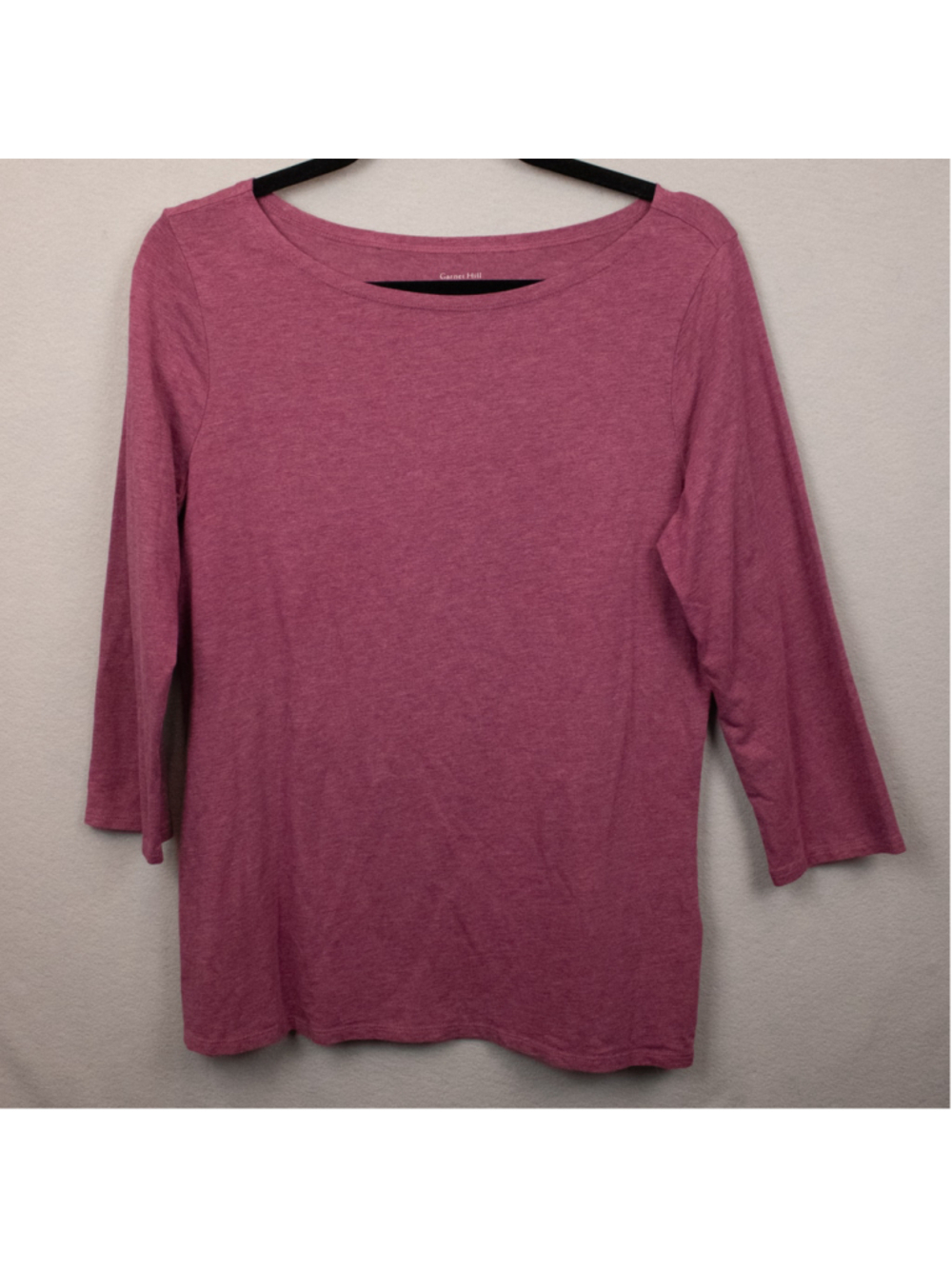 Garnet Hill maroon boat neck shirt-M